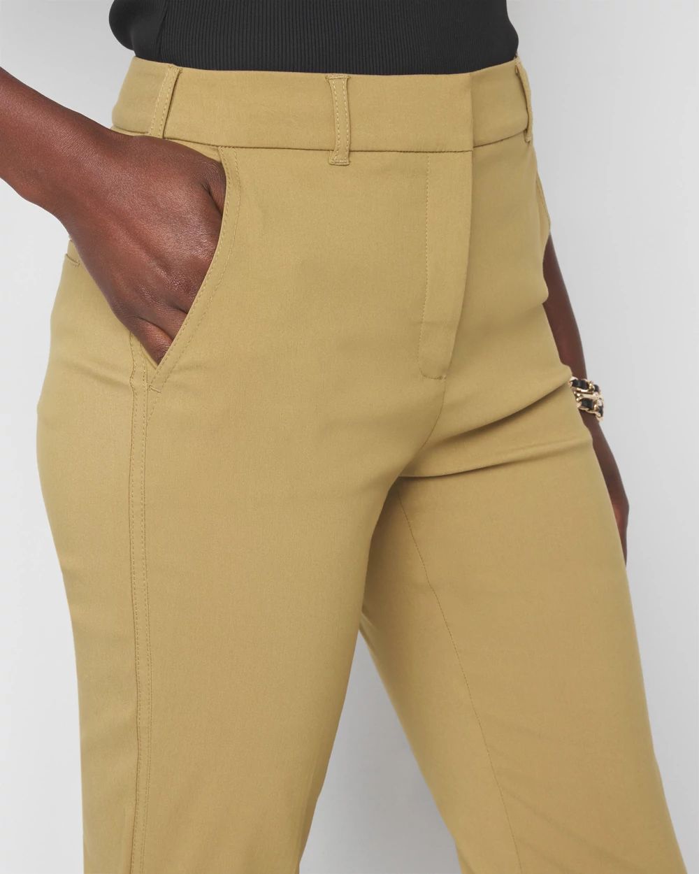 WHBM® Petite Lightweight Ines Slim Bootcut Pant | White